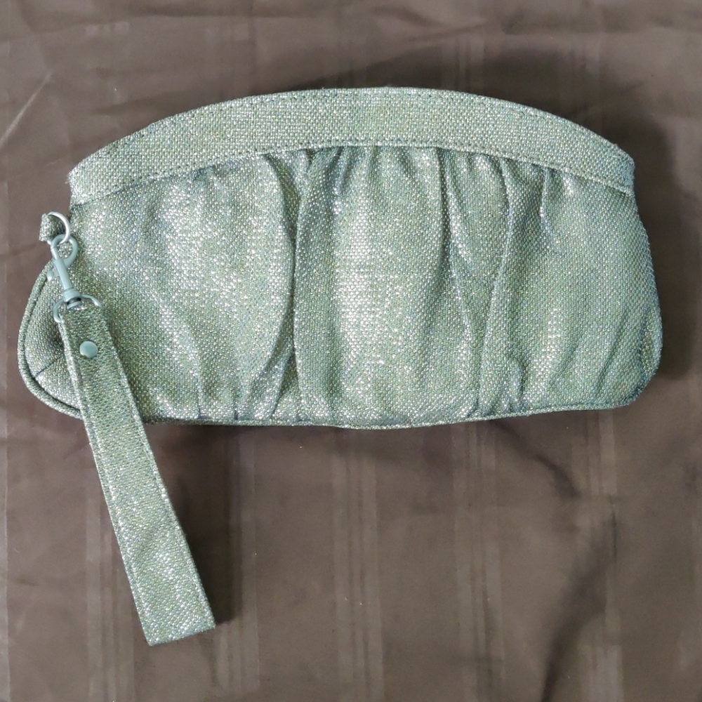Brand new gold sparkly clutch and kisslock purse